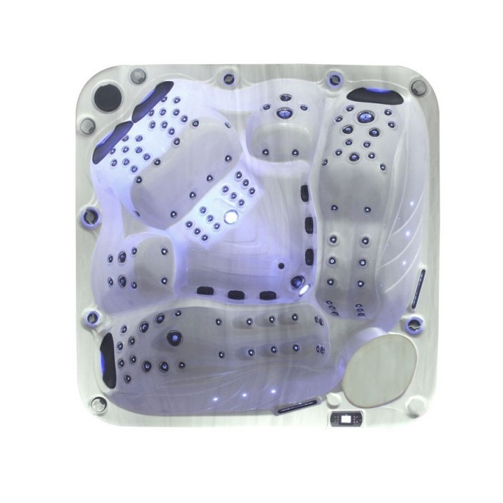 Venkovní vířivá vana EO-SPA IN-598 EXTREME WhitePearlescent / hnědá 235x235x100cm