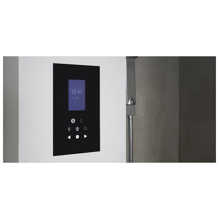 Parní box EAGO DZ106F15 černá / nerez verze 100x100cm / pravá bez vaničky