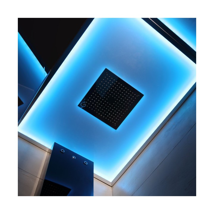 Parní box EAGO DZ106F15 černá / nerez verze 100x100cm / pravá bez vaničky