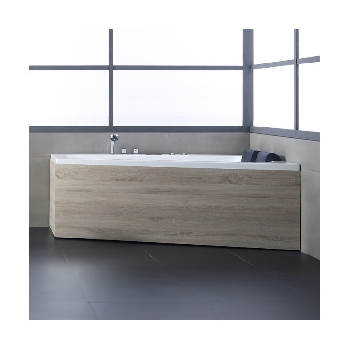 Hydromasážní vana AWT GE105E 180x130 pravá s dřevěným panelem