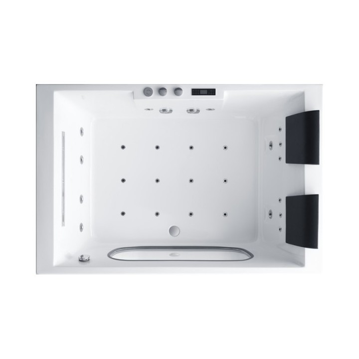 Hydromasážní vana AWT GE123ETSL 188x125 (bluetooth, osvětlení trysek)