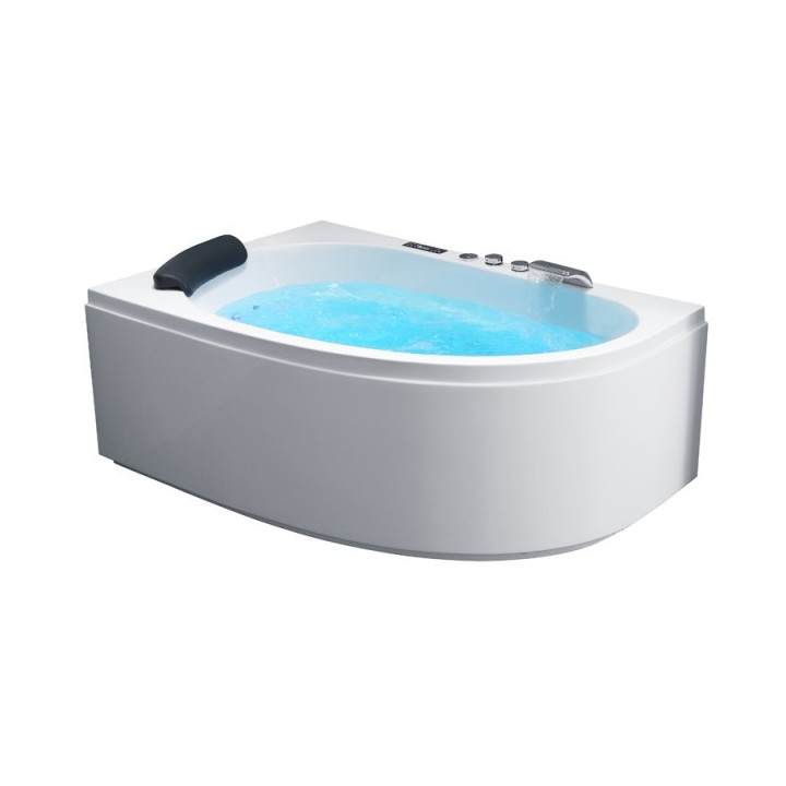 Hydromasážní vana AWT GE118TSL 180x130 pravá (bluetooth, osvětlení trysek)