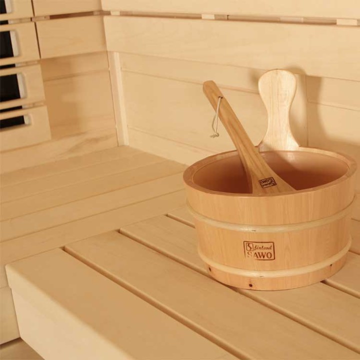 Kombinovaná finská sauna s infrazářiči AWT E1205C IR topol 207x168 9kW Vitro