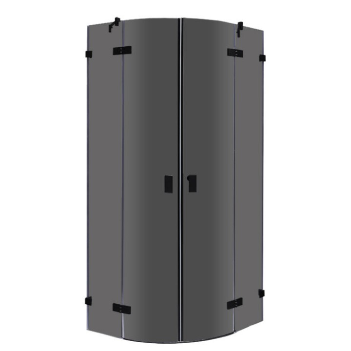Sprchový kout LAR0901-B černý 90x90