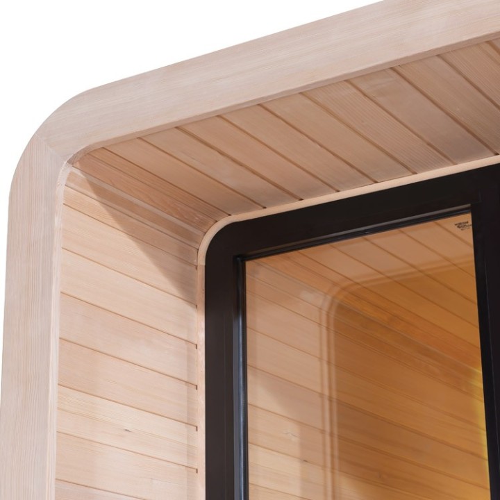 Venkovní sauna AWT THE CUBE X3 Hemlock 225x225 Cilindro 9kW