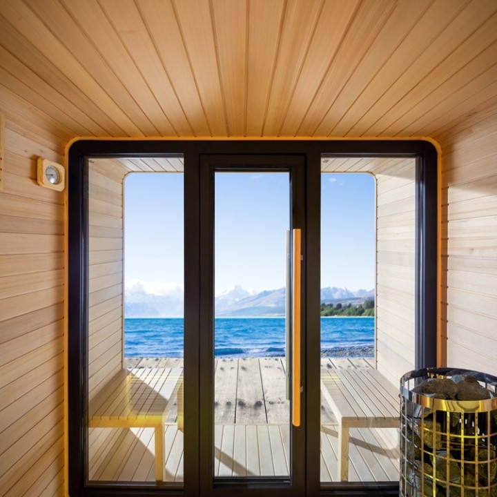 Venkovní sauna AWT THE CUBE X3 Hemlock 225x225 Eos Cubo 9kW