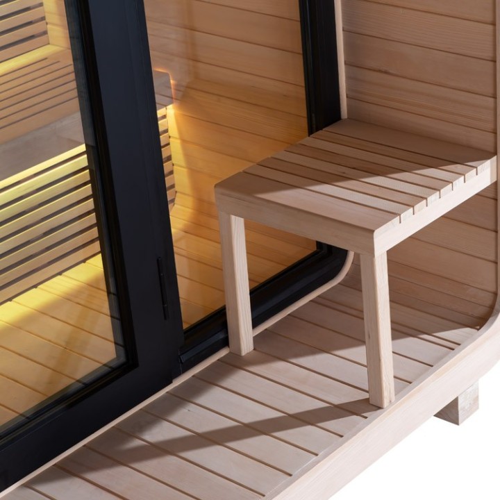 Venkovní sauna AWT THE CUBE X3 Hemlock 225x225 Eos Cubo 9kW