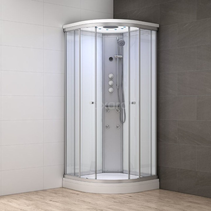 Masážní sprchový box Mocoori Modera bílá verze 90x90x219cm