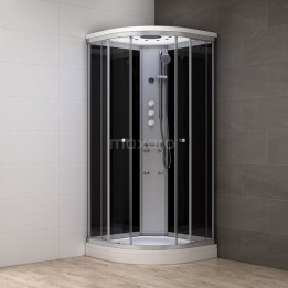Masážní sprchový box Mocoori Modera černá verze 100x100x219cm