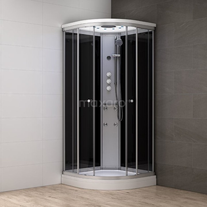 Masážní sprchový box Mocoori Modera černá verze 100x100x219cm