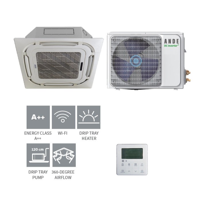 Kazetová klimatizační jednotka ANDE split SET 3,6 kW