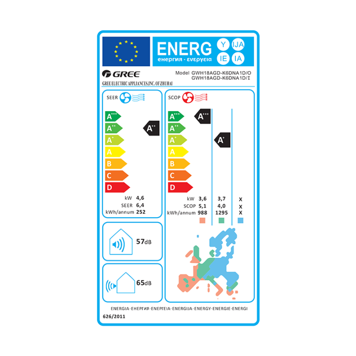 Rezidenční klimatizace GREE PULAR 4.6 kW - split SET