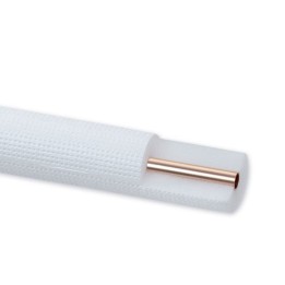 Montážní příslušenství – Izolované měděné potrubí F0895 – kotouč 25m, bílá izolace 6 x 0,8 mm (1/4")