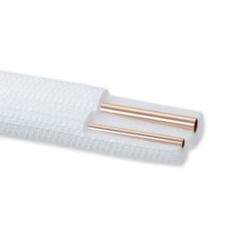 Montážní příslušenství – Izolované měděné potrubí F1282 – kotouč 20m, bílá izolace, DUO 6 x 1 mm (1/4") + 12 x 1 mm (1