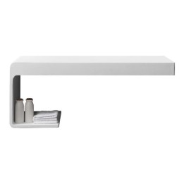 Umyvadlo StoneArt z minerálního kamene LQ610-1 bílé 100×40 lesklé
