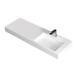 Umyvadlo StoneArt LP4514R z minerálního kamene bílé 140×48 matné
