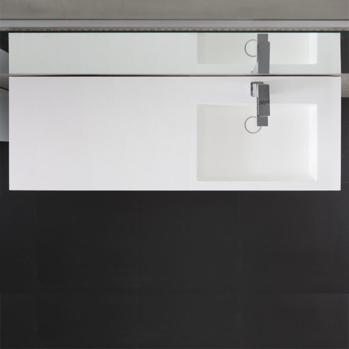 Umyvadlo StoneArt LP4514R z minerálního kamene bílé 140×48 matné