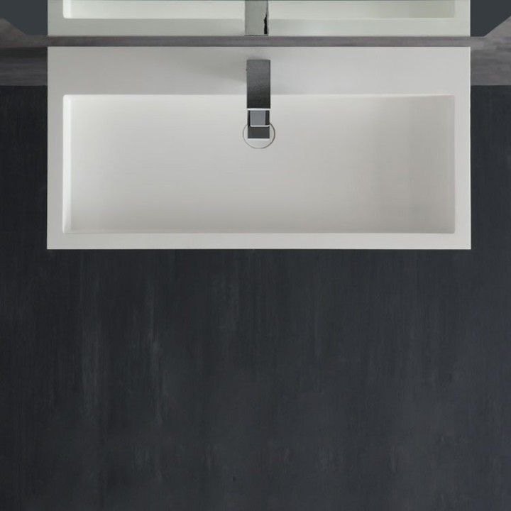 Umyvadlo StoneArt LP4510 z minerálního kamene bílé 100×48 lesklé