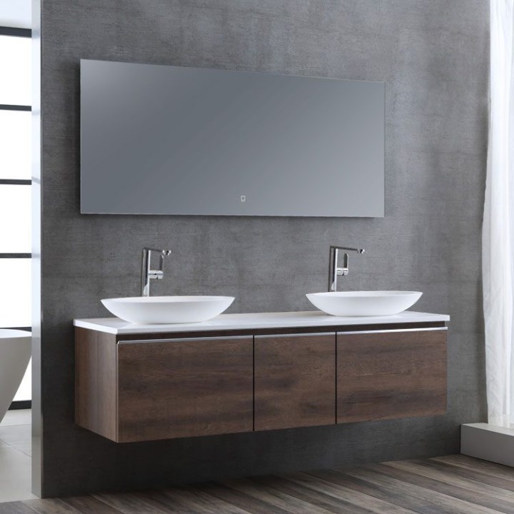 Koupelnová skříňka StoneArt Milano ME-1600pro-3 dubová tmavá 160×45