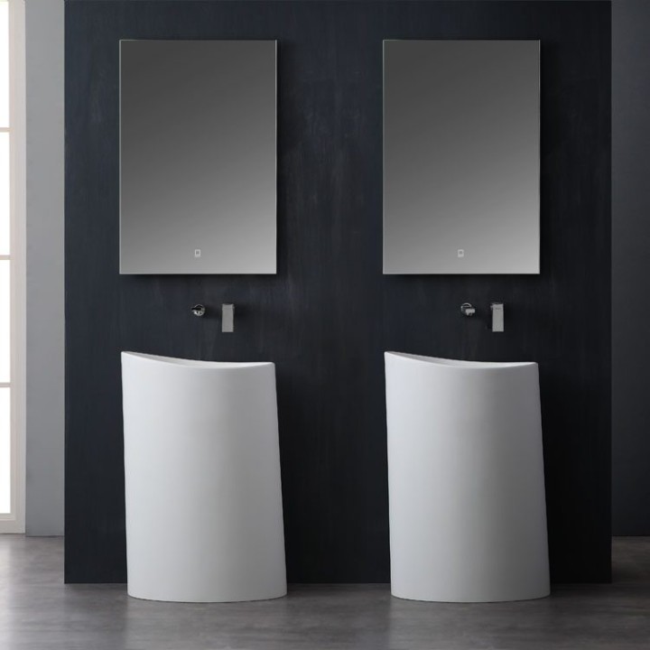Volně stojící umyvadlo StoneArt LZ503 bílé 60×37 matné