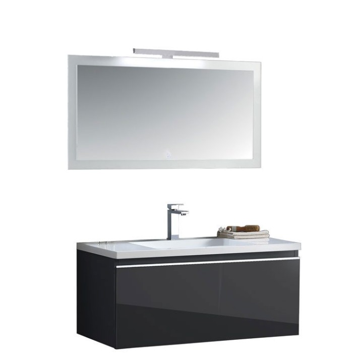 Koupelnový nábytek – set StoneArt Milano ME-1000 tmavě šedý 100×45