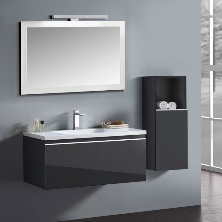 Koupelnový nábytek – set StoneArt Milano ME-1000 tmavě šedý 100×45
