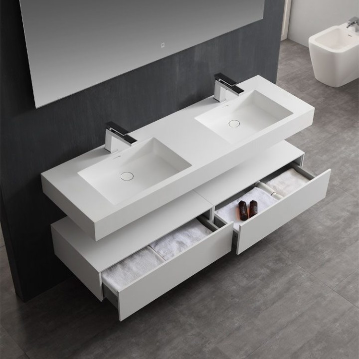 Koupelnová skříňka StoneArt LP4516 bílá 160×48 matná