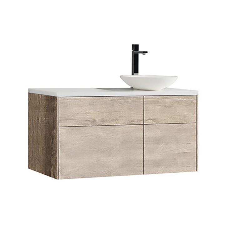 Koupelnová skříňka StoneArt Venice VE-1010pro-4 dubová světlá 100×52 pravé provedení