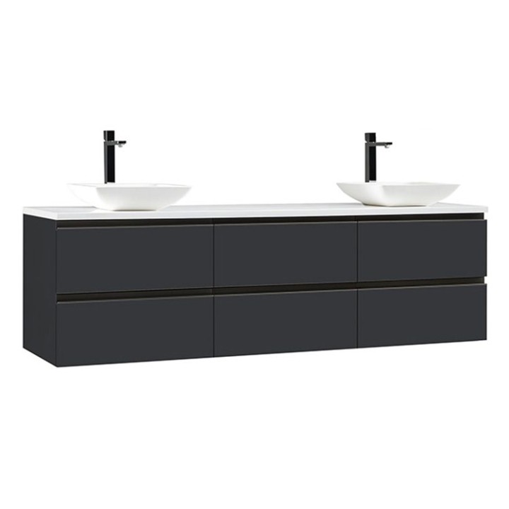 Koupelnová skříňka StoneArt Monte Carlo MC-1800pro-2 tmavě šedá 180×52
