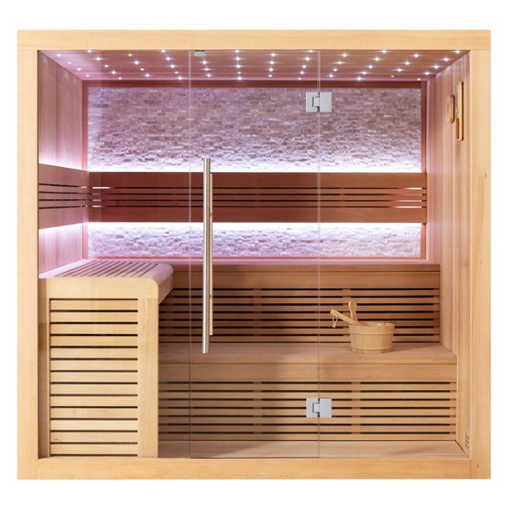Finská sauna EAGO AWT E1102A hemlock 220×200 bez kamen