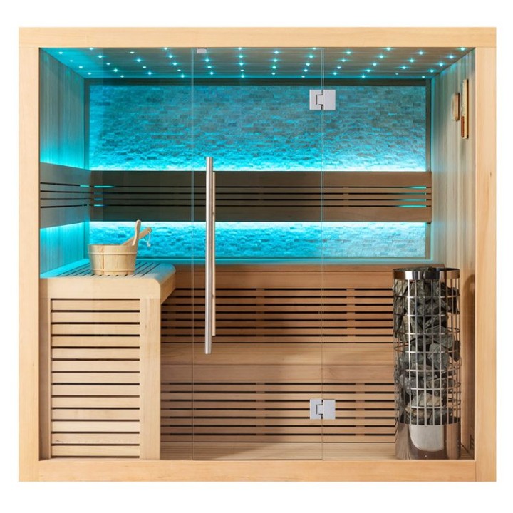 Finská sauna EAGO AWT E1102A hemlock 220×200 bez kamen