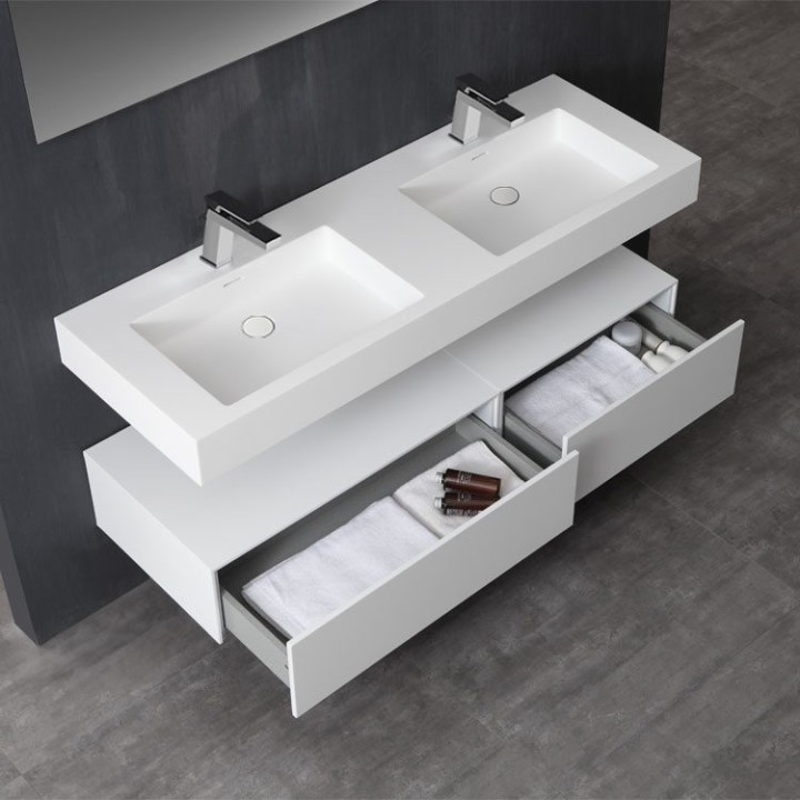 Koupelnový nábytek – set StoneArt LP4514 bílý 140×48 matný