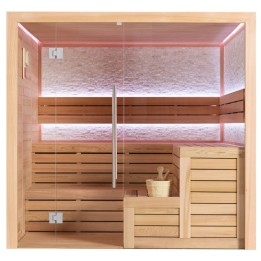 Finská sauna EAGO AWT E1603A červený cedr 220×200 bez kamen