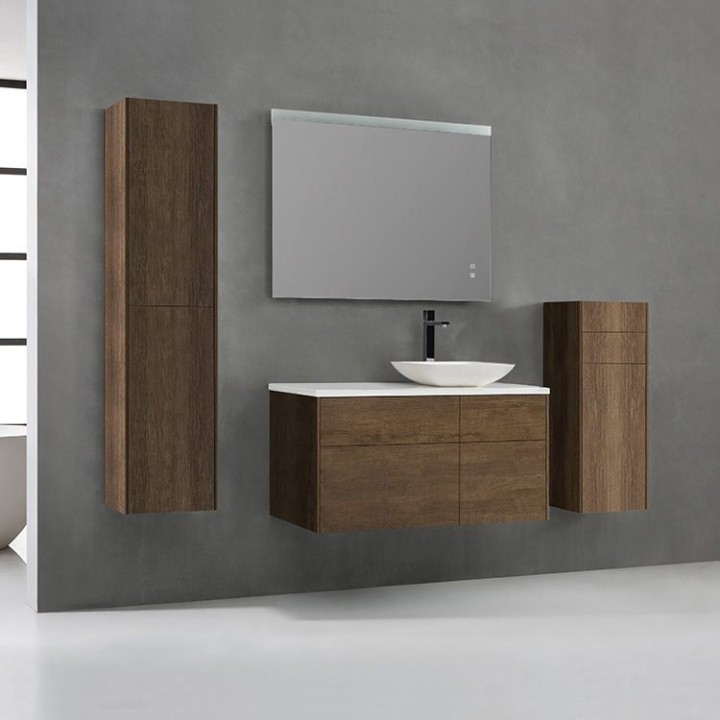Koupelnová skříňka StoneArt Venice VE-1010pro-2 dubová tmavá 100×52 pravé provedení