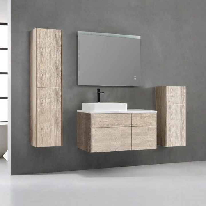 Koupelnová skříňka StoneArt Venice VE-1010pro-5 dubová světlá 100×52 levé provedení