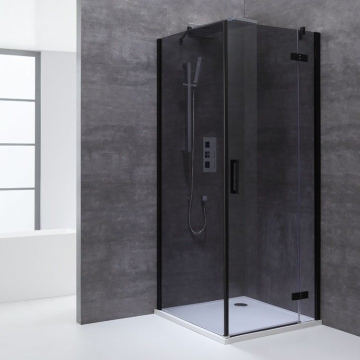 Sprchový kout EAGO AWT LBS0905-B černý 90×90 pravé provedení
