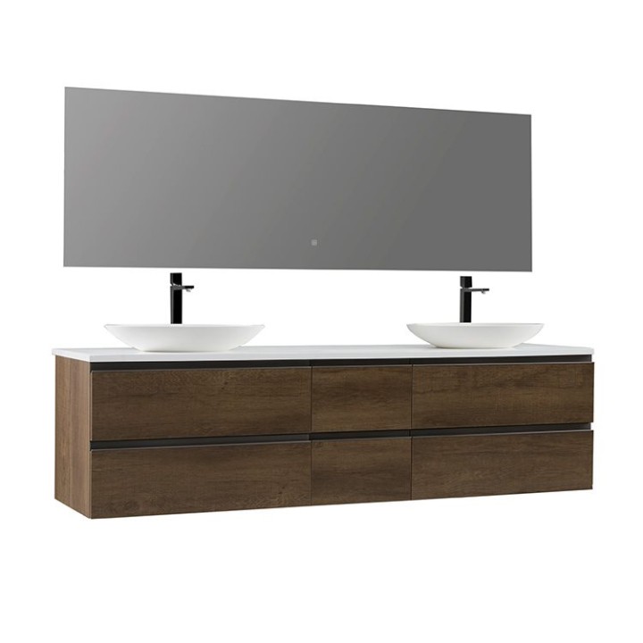 Koupelnový nábytek – set StoneArt Monte Carlo MC-2000pro-3 dubový tmavý 200×52