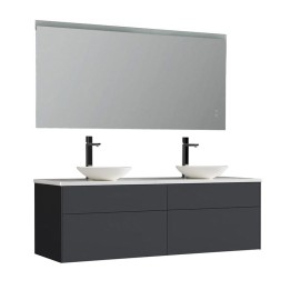 Koupelnový nábytek – set StoneArt Venice VE-1600pro-2 tmavě šedý 160×52