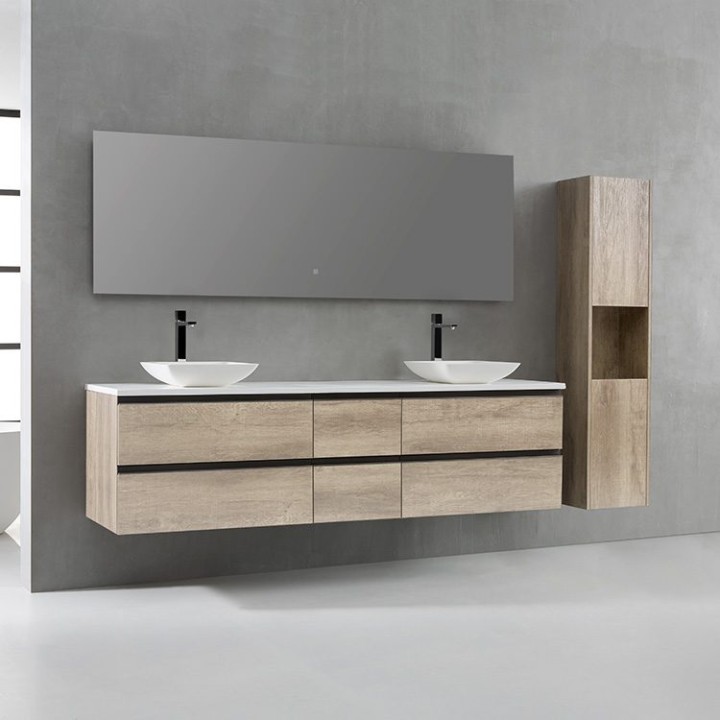 Koupelnová skříňka StoneArt Monte Carlo MC-2000pro-2 dubová světlá 200×52