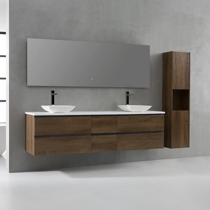 Koupelnový nábytek – set StoneArt Monte Carlo MC-2000pro-2 dubový tmavý 200×52