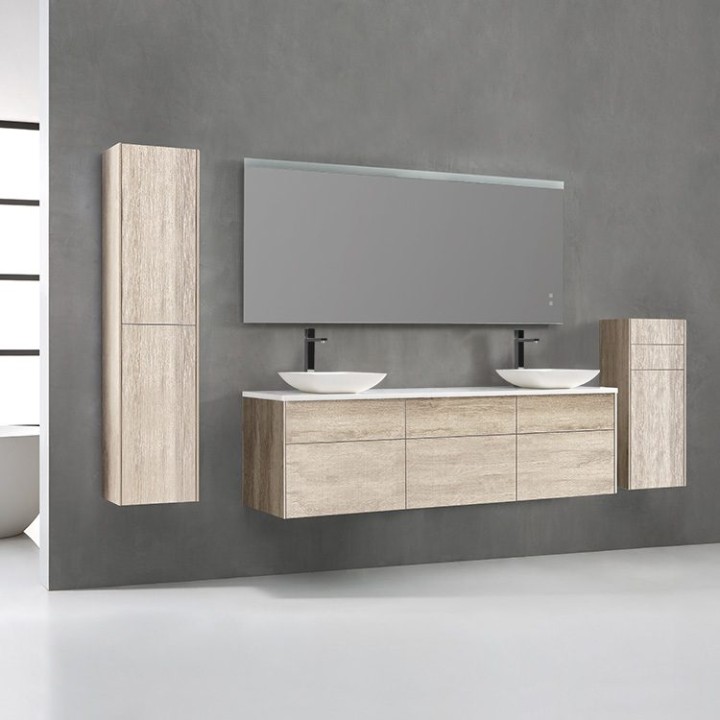Koupelnová skříňka StoneArt Venice VE-1800pro-2 dubová světlá 180×52