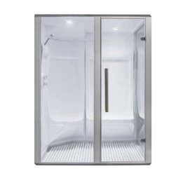 Parní sauna EAGO AWT S200A alu 161×131 levé provedení