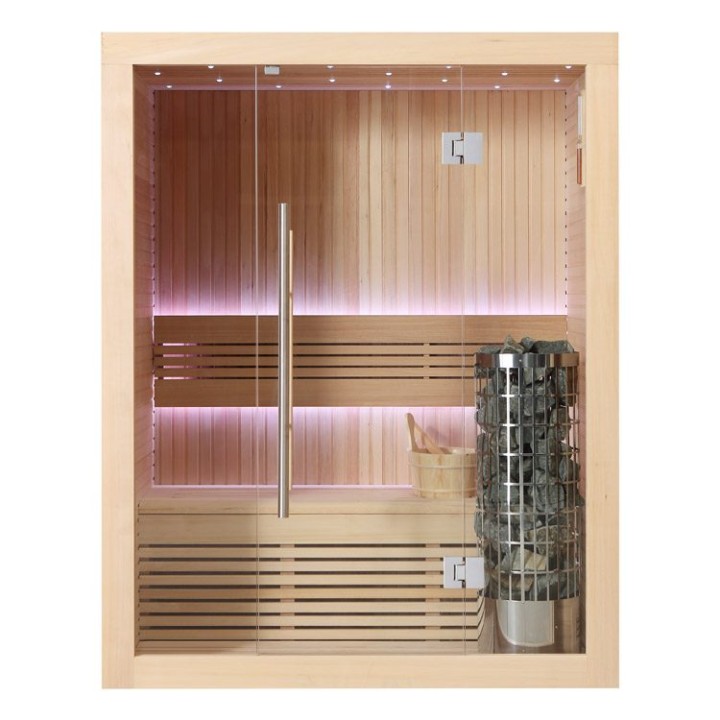 Finská sauna EAGO AWT E1113C hemlock 120×105 6,8 kW Cilindro