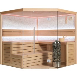 Finská sauna EAGO AWT E1601B hemlock 200×200 9 kW Cilindro