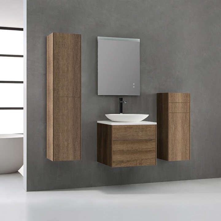 Koupelnová skříňka StoneArt Venice VE-0600pro-3 dubová tmavá 60×52