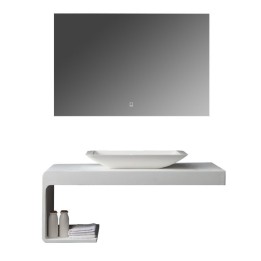 Koupelnový nábytek – set StoneArt LQ610-18 levé provedení bílý 100×40 mat