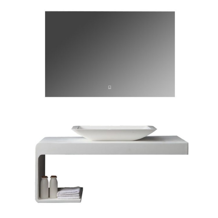 Koupelnový nábytek – set StoneArt LQ610-18 levé provedení bílý 100×40 mat