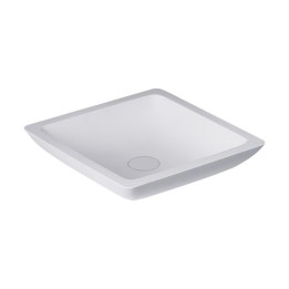 Umyvadlo StoneArt LC115 z minerálního kamene bílé 38×38 lesklé