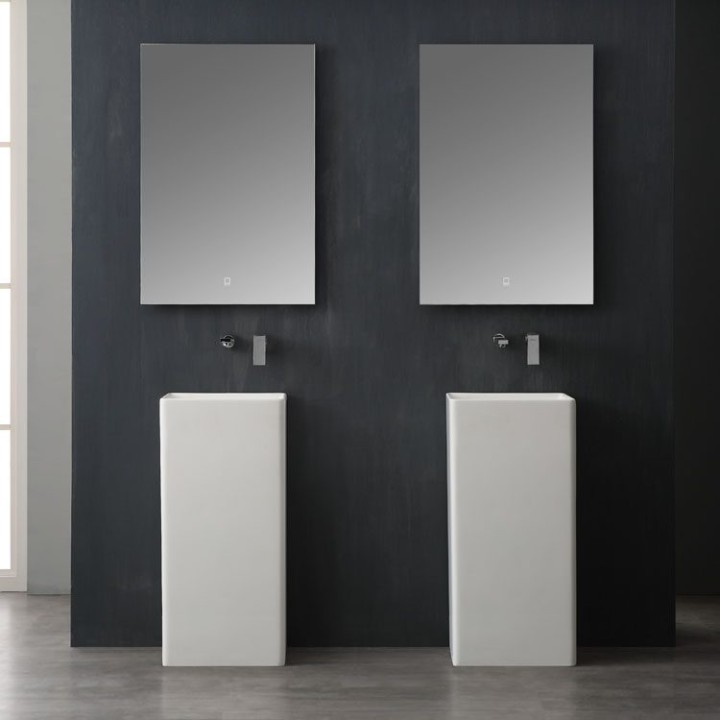 Volně stojící umyvadlo StoneArt LZ507 bílé 40×40 matné