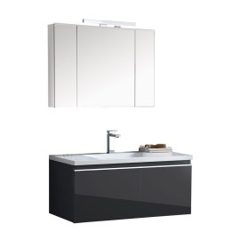 Koupelnový nábytek – set StoneArt Milano ME-1000-1 tmavě šedý 100×45